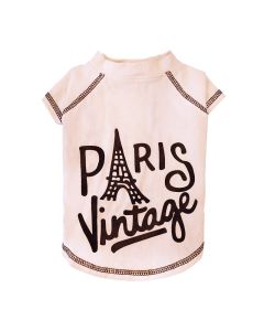 Pet Μπλούζα Σκύλου Paris Vintage White M 28cm