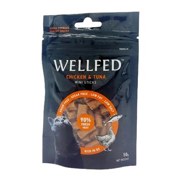 Wellfed Λιχουδιές με Κοτόπουλο & Τόνο 50gr