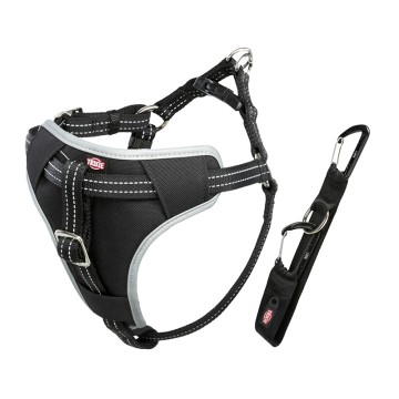 Trixie Ζώνη Ασφαλείας με Σαμαράκι Μαύρο S-M 40-55cm/17mm