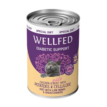 Wellfed Diabetic Diet Κοτόπουλο & Βοδινό σε Πατέ 400gr