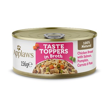 Applaws Taste Toppers Dog Στήθος Κοτόπουλο με Σολομό σε Ζωμό Κονσέρβα 156gr