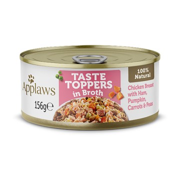 Applaws Taste Toppers Dog Στήθος Κοτόπουλο με Ζαμπόν σε Ζωμό Κονσέρβα 156gr