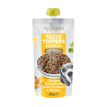 Applaws Taste Toppers Dog Ζωμός Κοτόπουλο με Κουρκουμά & Μαϊντανό Φακελάκι 85gr