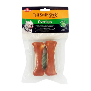 Tail Swingers Συμπαγές Κόκαλο με Κοτόπουλο 10cm 2τμχ
