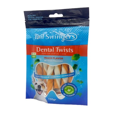 Tail Swingers Dental Twists Ροδάκινο 130gr