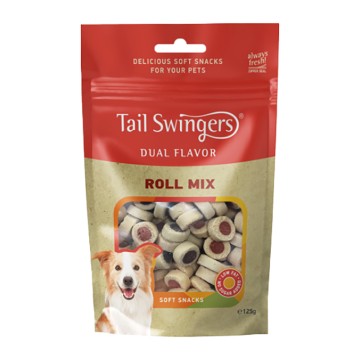 Tail Swingers Dual Flavor Μαλακές Λιχουδιές Roll Mix 125gr
