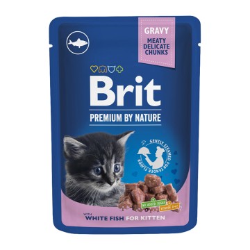 Brit Premium Kitten Pouch White Fish 100gr