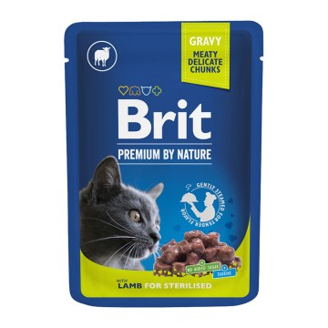 Brit Premium Cat Adult Sterilised Pouch Lamb 100gr