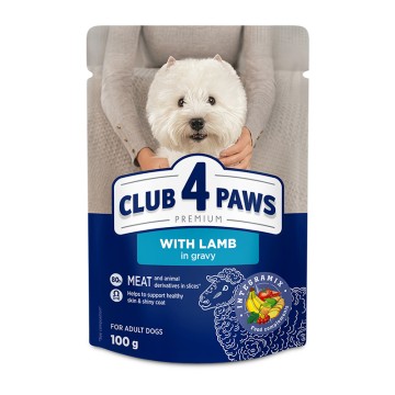 Club 4 Paws Adult Small Breeds Lamb in Gravy 100gr