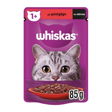 Whiskas με Μοσχάρι σε Σάλτσα 85gr