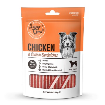 Jerky Time Chicken & Codfish Sandwich 80gr
