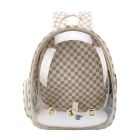 Pet Τσάντα Μεταφοράς Μπεζ Καρό 42x32x28cm