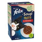 Felix Soups Fillet με Βοδινό, Κοτόπουλο & Αρνί 6x48gr