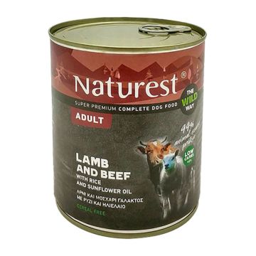 Naturest Adult Μοσχάρι, Αρνί & Ρύζι 800gr