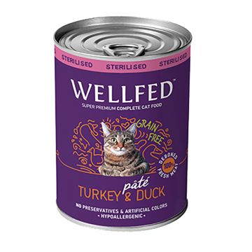 Wellfed Sterilised Γαλοπούλα & Πάπια σε Πατέ 400gr