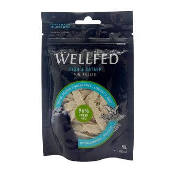 Wellfed Λιχουδιές με Ψάρι & Catnip 50gr