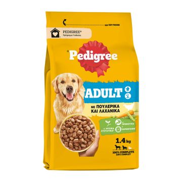 Pedigree Adult με Πουλερικά & Λαχανικά 1.4kg