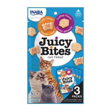 Inaba Churu Cat Juicy Bites Λιχουδιές με Χτένια & Καβούρι 33.9gr
