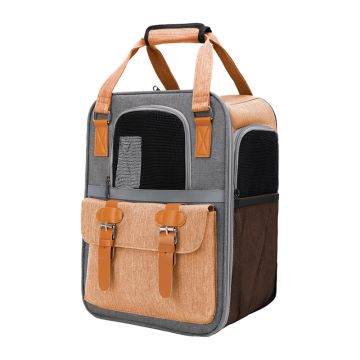 Pet Τσάντα Μεταφοράς Καφέ 32x22x42cm