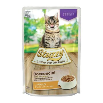 Stuzzy Cat Sterilised Pouch Κοτόπουλο Κομματάκια 85gr