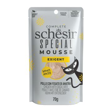 Schesir Cat Special Exigent Κοτόπουλο & Συκώτι Πάπιας 70gr