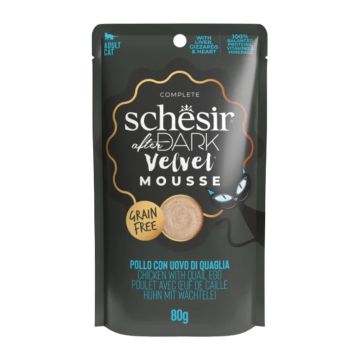 Schesir Cat After Dark Pouch Μους Κοτόπουλο & Αυγό Ορτυκιού 80gr