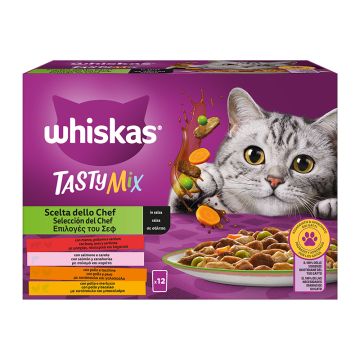 Whiskas Tasty Mix Multipack Επιλογές του Σεφ σε Σάλτσα 12x85gr