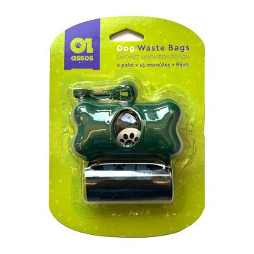Assos Σακούλες Απορριμμάτων 2x15τμχ + Θήκη 