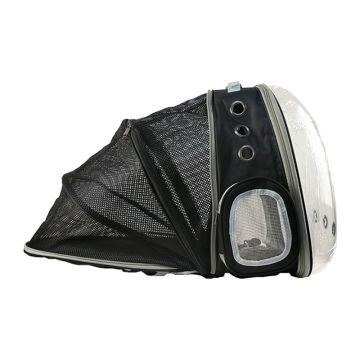 Pet Τσάντα Μεταφοράς Μαύρη με Επέκταση 33x20x40cm