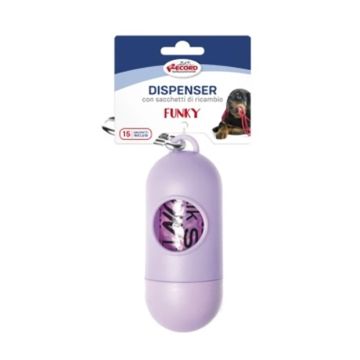 Record Θήκη Πλαστική Λιλά & 15τμχ Σακούλες Απορριμμάτων