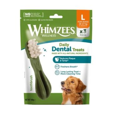 Whimzees Daily Dental Treats Toothbrush L 3τμχ