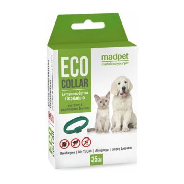 MadPet Eco Collar Αντιπαρασιτικό Περιλαίμιο για Σκύλους & Γάτες 35cm