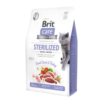 Brit Care Cat Sterilised Weight Control Duck & Turkey Grain Free 400gr