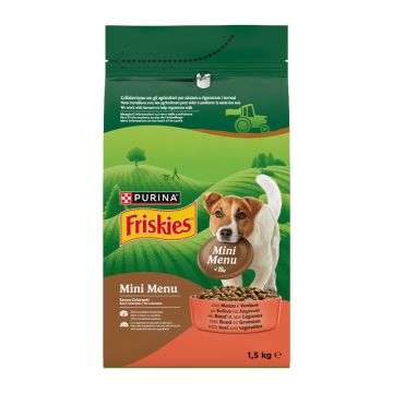 Friskies Dog Mini Menu Βοδινό & Λαχανικά 1.5kg