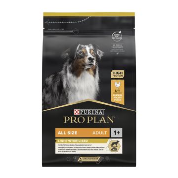 Purina Pro Plan Dog All Sizes Adult Light/Sterilised Κοτόπουλο 3kg