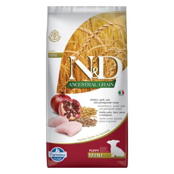 N&D Ancestral Dog Puppy Mini με Κοτόπουλο & Ρόδι 2.5kg