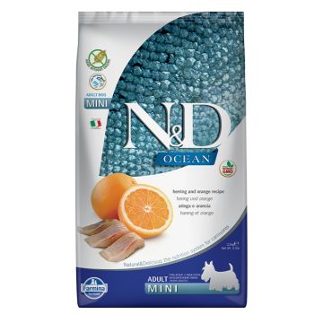 N&D Ocean Dog Adult Mini με Ρέγγα & Πορτοκάλι 2.5kg