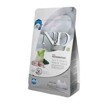 N&D White Dog Adult Mini με Λαβράκι 2kg