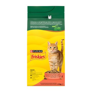 Friskies Cat Adult Βοδινό, Κοτόπουλο & Λαχανικά 2kg