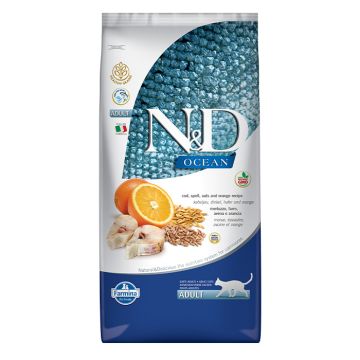N&D Ocean Cat Adult με Θαλασσινά & Πορτοκάλι 10kg