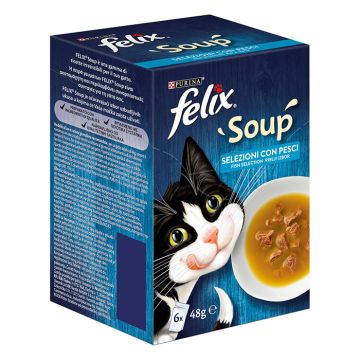 Felix Soups με Μπακαλιάρο, Τόνο & Γλώσσα 6x48gr