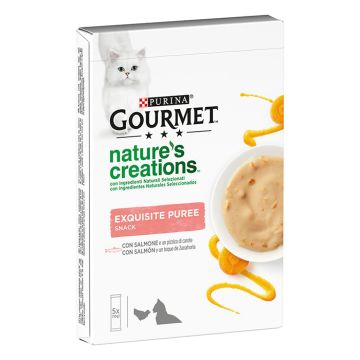 Gourmet Nature's Creations Puree Σολομός & Καρότα 5x10gr