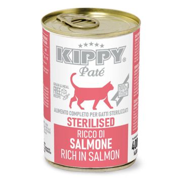 Kippy Cat Πατέ Sterilised με Σολομό 400gr