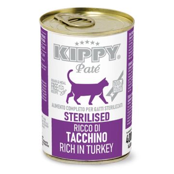 Kippy Cat Πατέ Sterilised με Γαλοπούλα 400gr