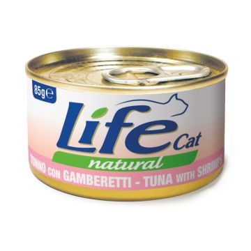 Life Cat με Τόνο & Γαρίδες 85gr