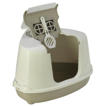 Moderna Flip Corner Τουαλέτα Γάτας Γκρι 56x45x39cm