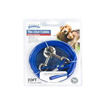 Pawise Συρματόσχοινο Πλαστικό Μπλε 6m