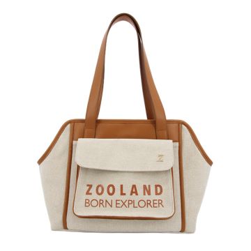 Zooland Τσάντα Μεταφοράς Canvas Καφέ 36x18x28cm