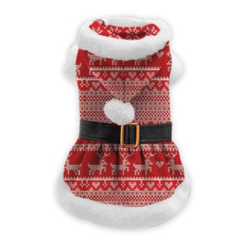Χριστουγεννιάτικη Στολή Σκύλου Κόκκινη M 