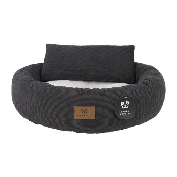 Pet Κρεβάτι Σκύλου - Γάτας με Μαξιλάρι Μαύρο 58.5x58.5x15cm